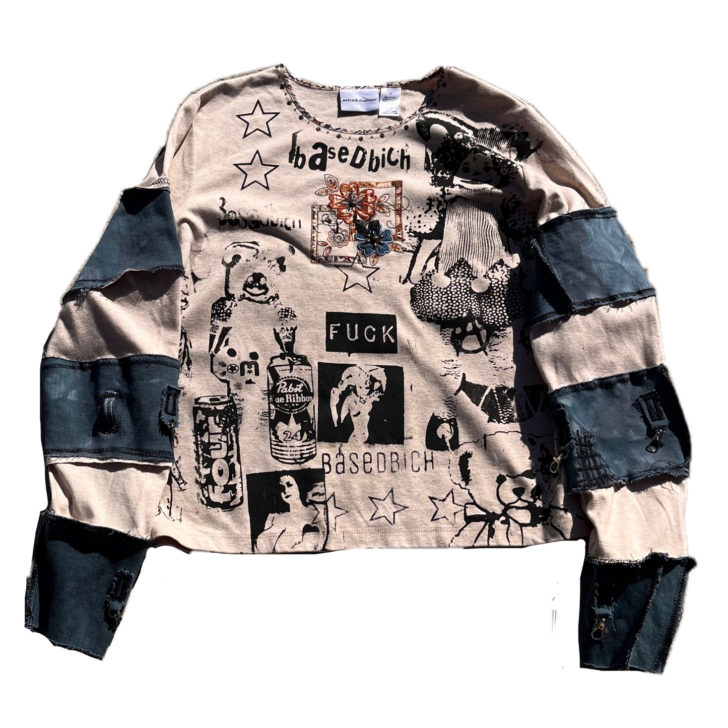 Basedbich custom punk extendo sleeve straight jacket shirt size M/small W/Large - basedbich