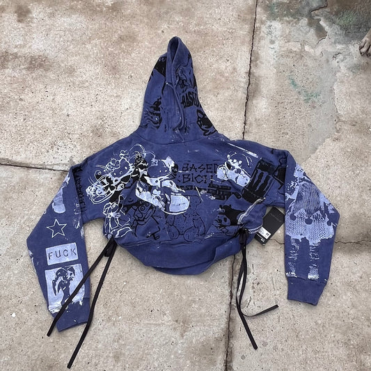 Basedbich womens cropped hoodie size medium - basedbich