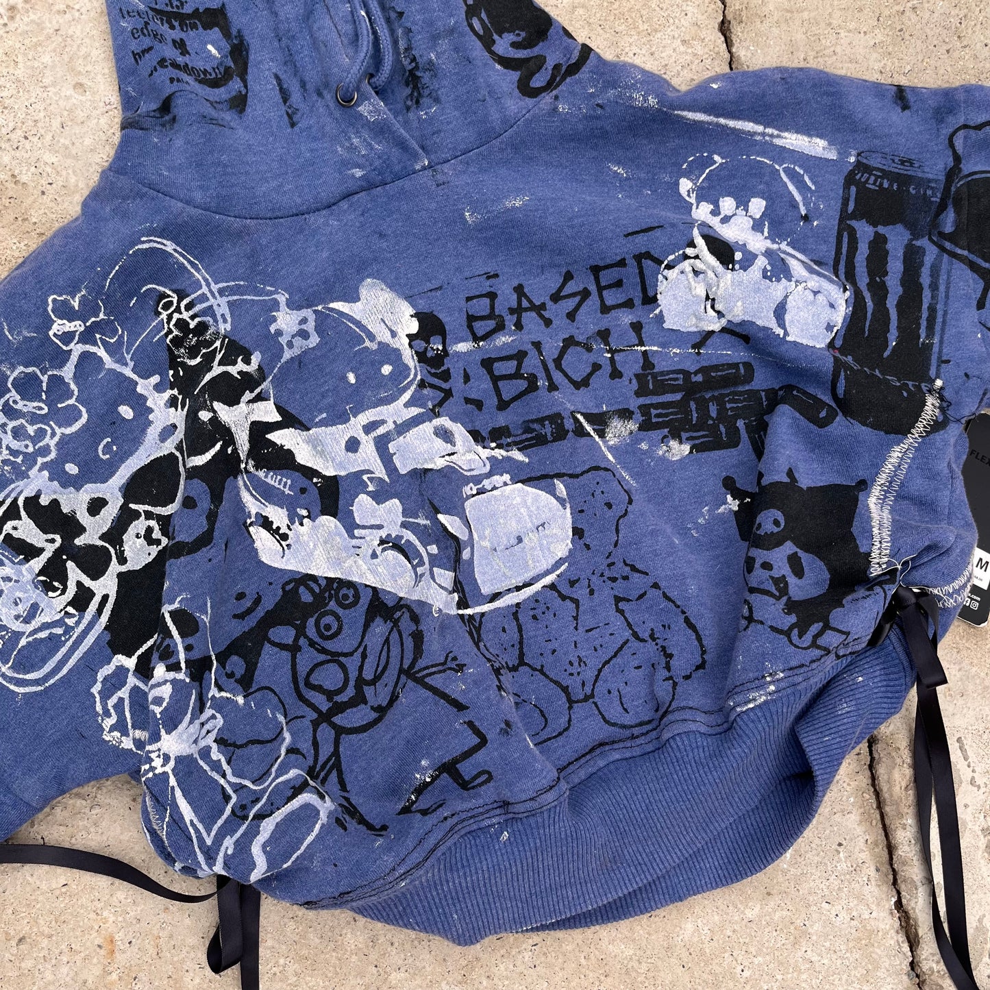 Basedbich womens cropped hoodie size medium - basedbich