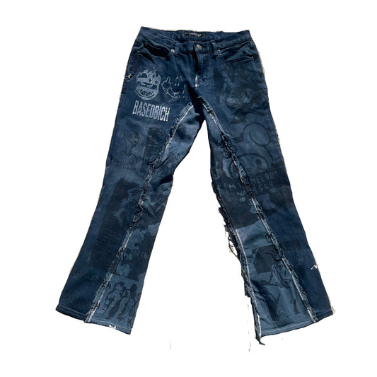 Basedbich mens 1of1 distressed jeans 29x30 - basedbich