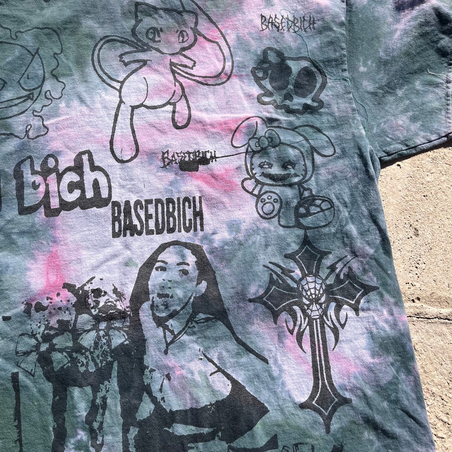 Basedbich men’s tie dye graphic tee SIZE 3XL - basedbich