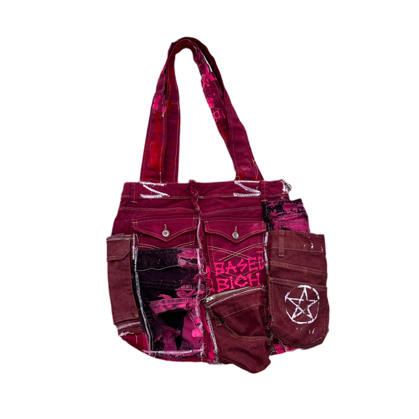 Basedbich 1of1 Jean cargo pockets tote - basedbich