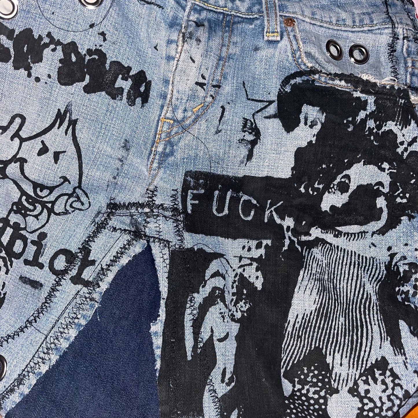 Basedbich 1of1 upcycled Jean tote - basedbich