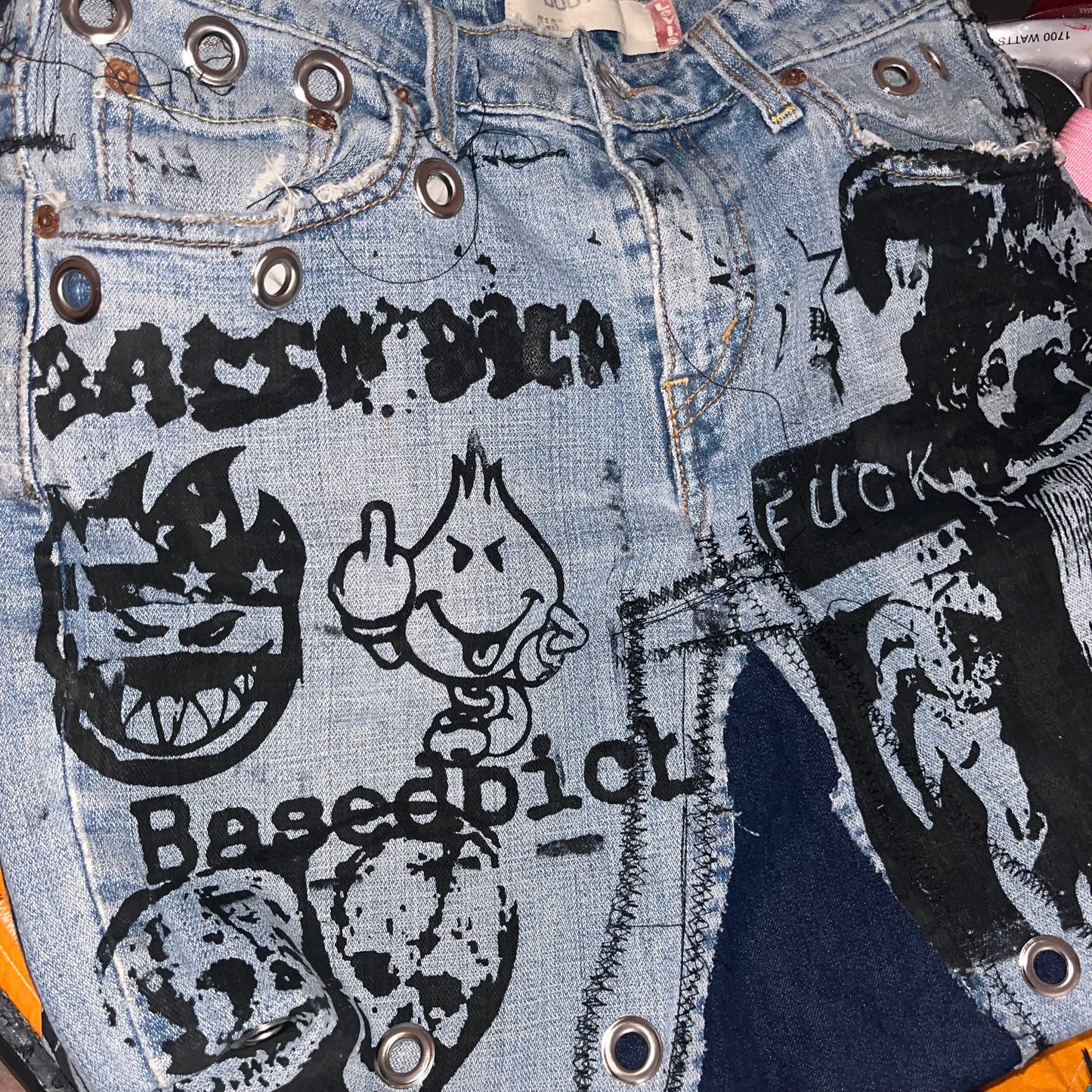 Basedbich 1of1 upcycled Jean tote - basedbich