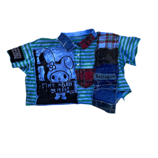 Basedbich 1of1 unisex cropped custom polo Men’s small women’s large - basedbich