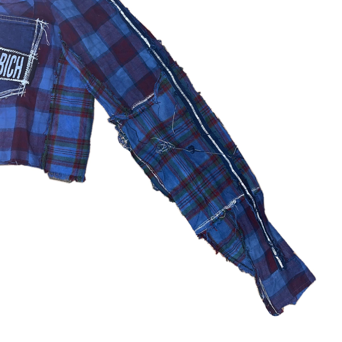Basedbich mens 1of1 cropped extendo sleeve flannel size large - basedbich