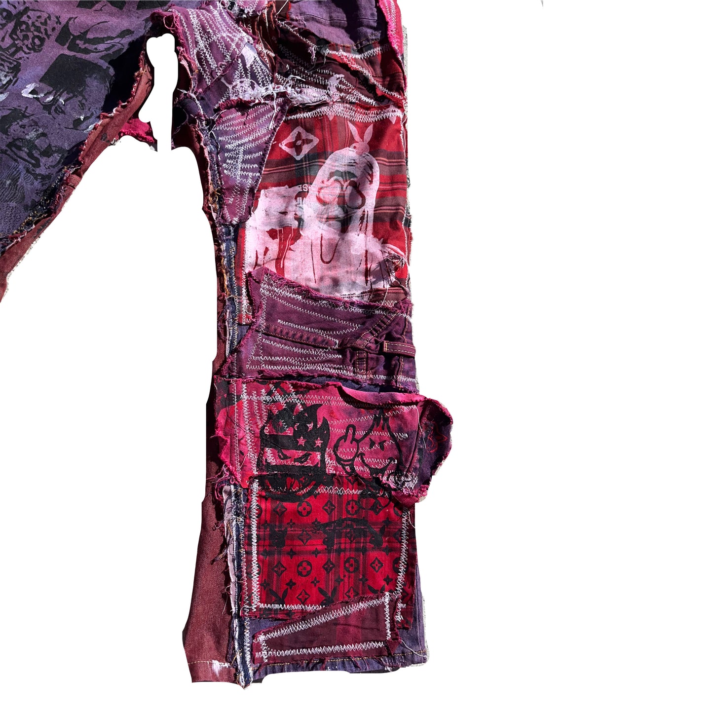 Basedbich mens patchwork denim jeans 30x30 - basedbich