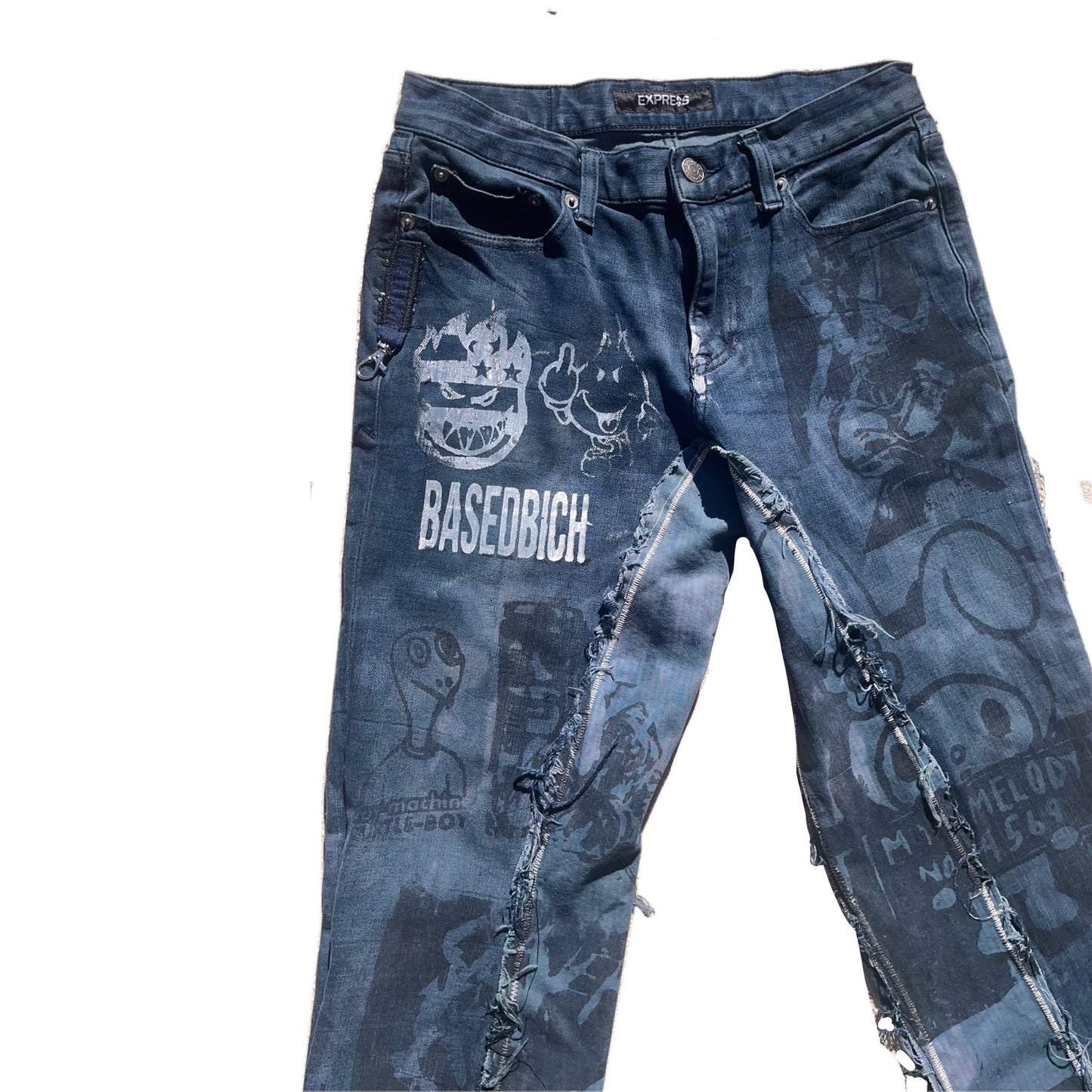 Basedbich mens 1of1 distressed jeans 29x30 - basedbich