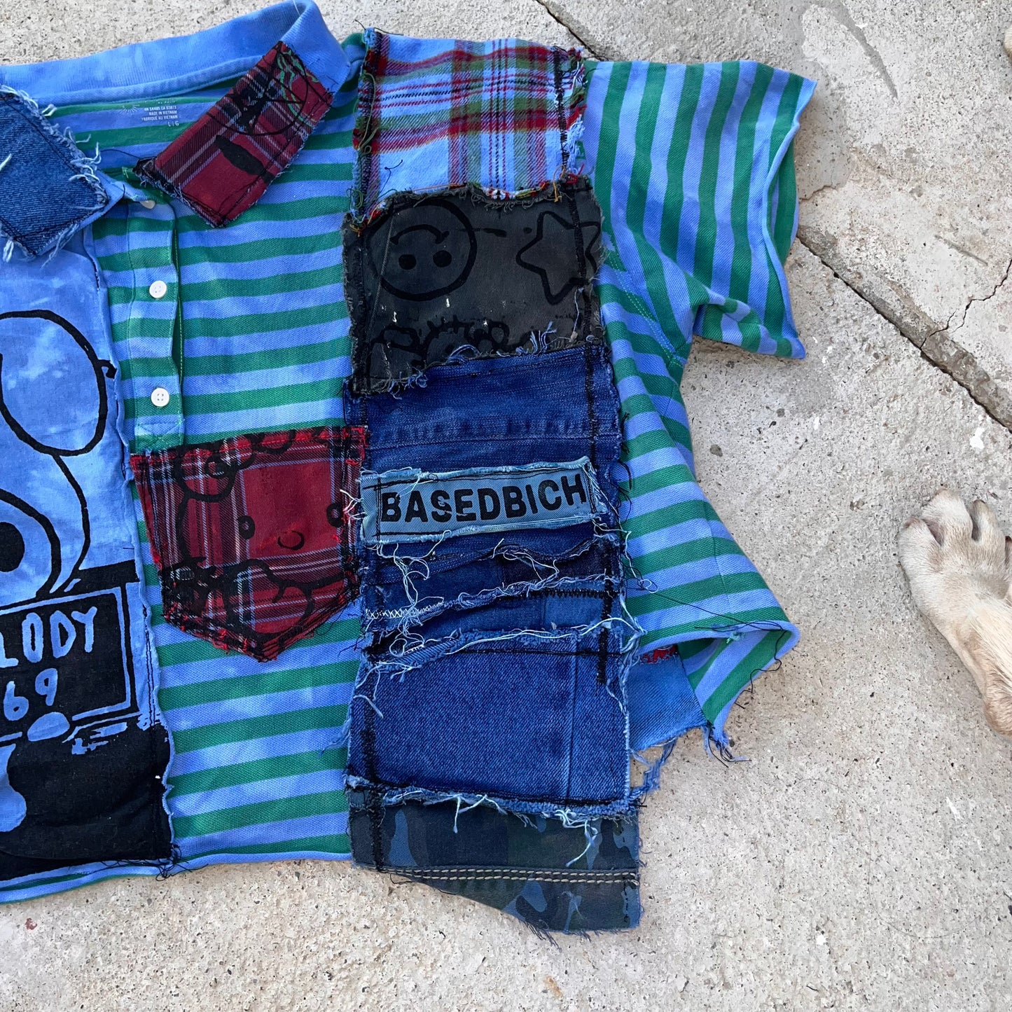 Basedbich 1of1 unisex cropped custom polo Men’s small women’s large - basedbich