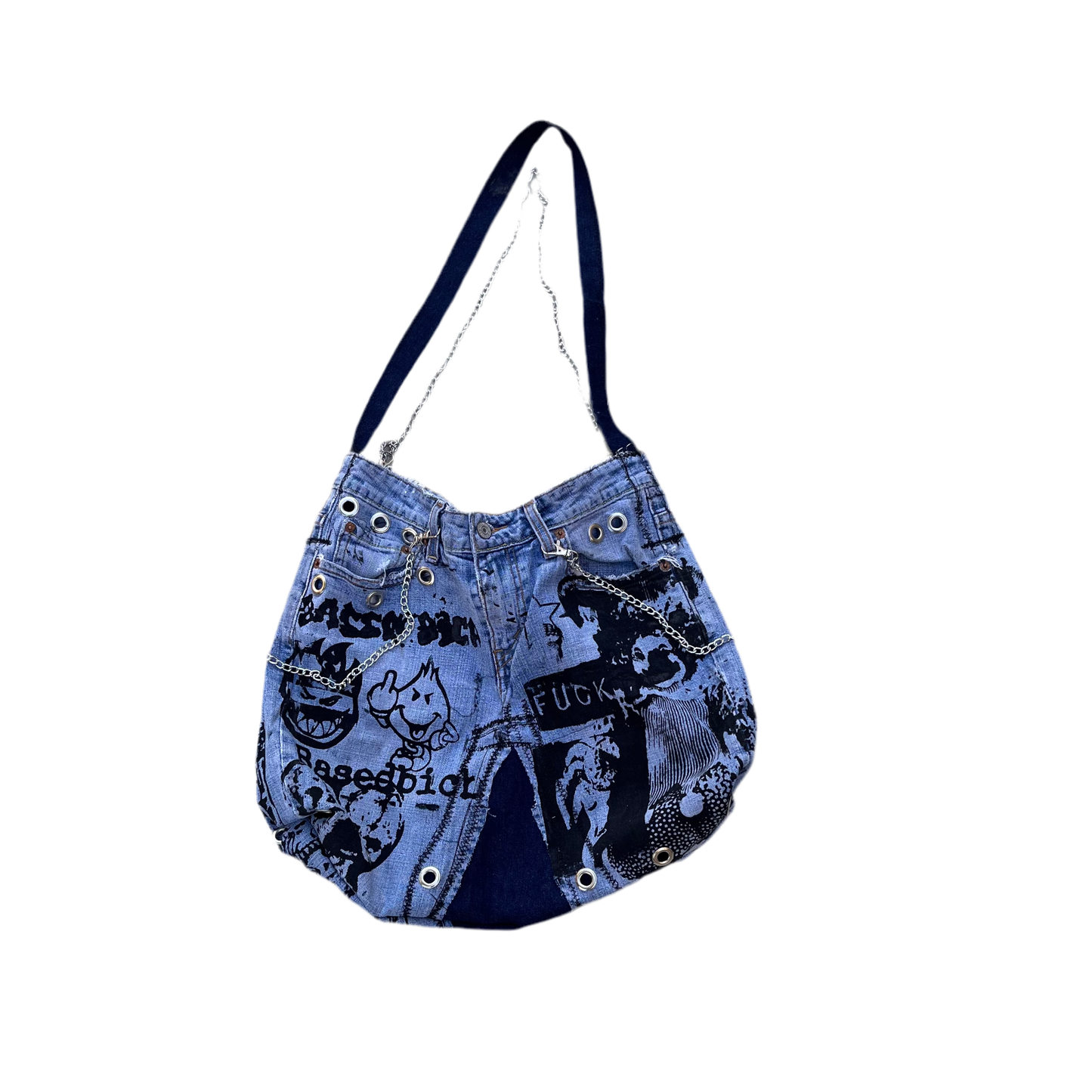 Basedbich 1of1 upcycled Jean tote - basedbich