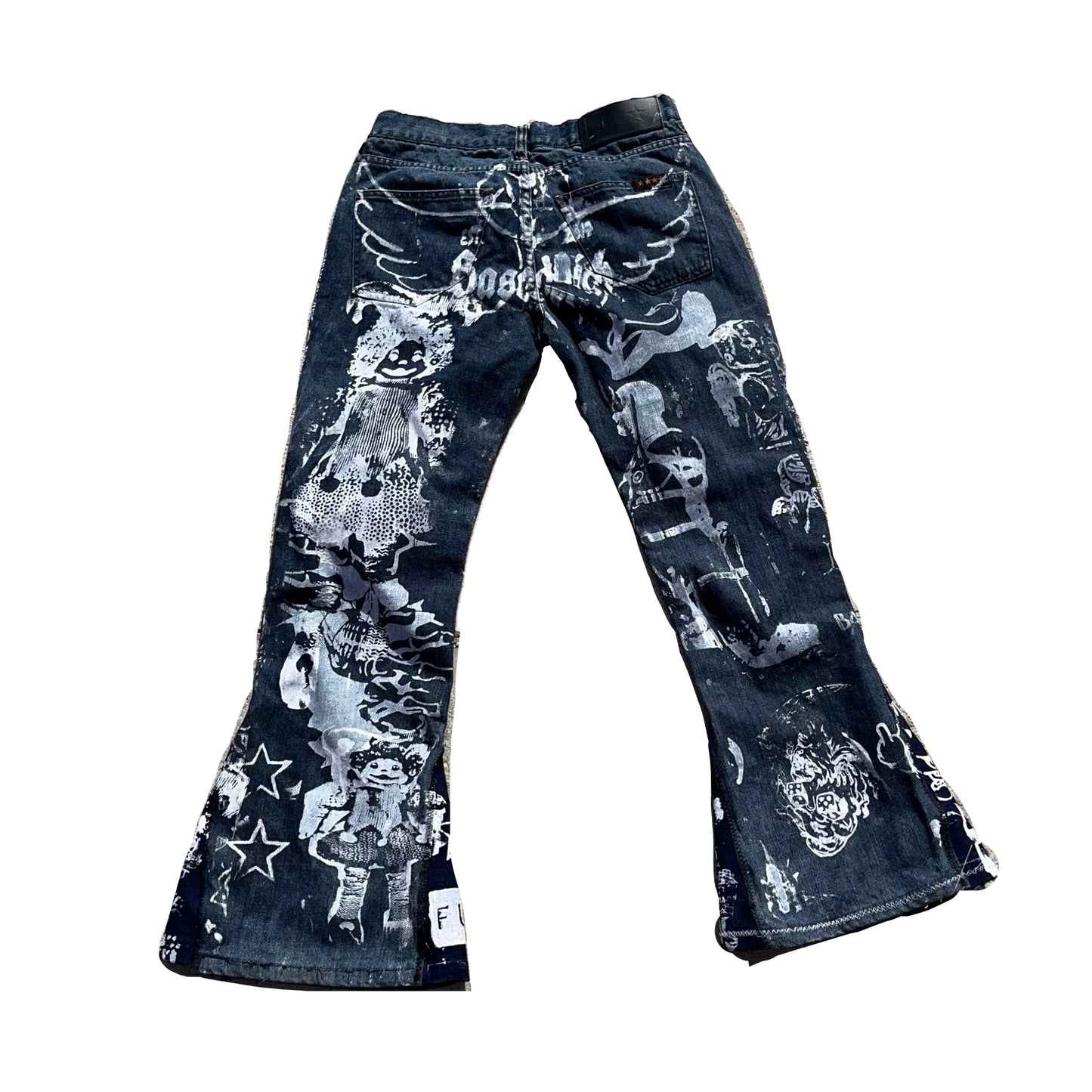 Basedbich 1of1 custom flared denim size 30x28 - basedbich