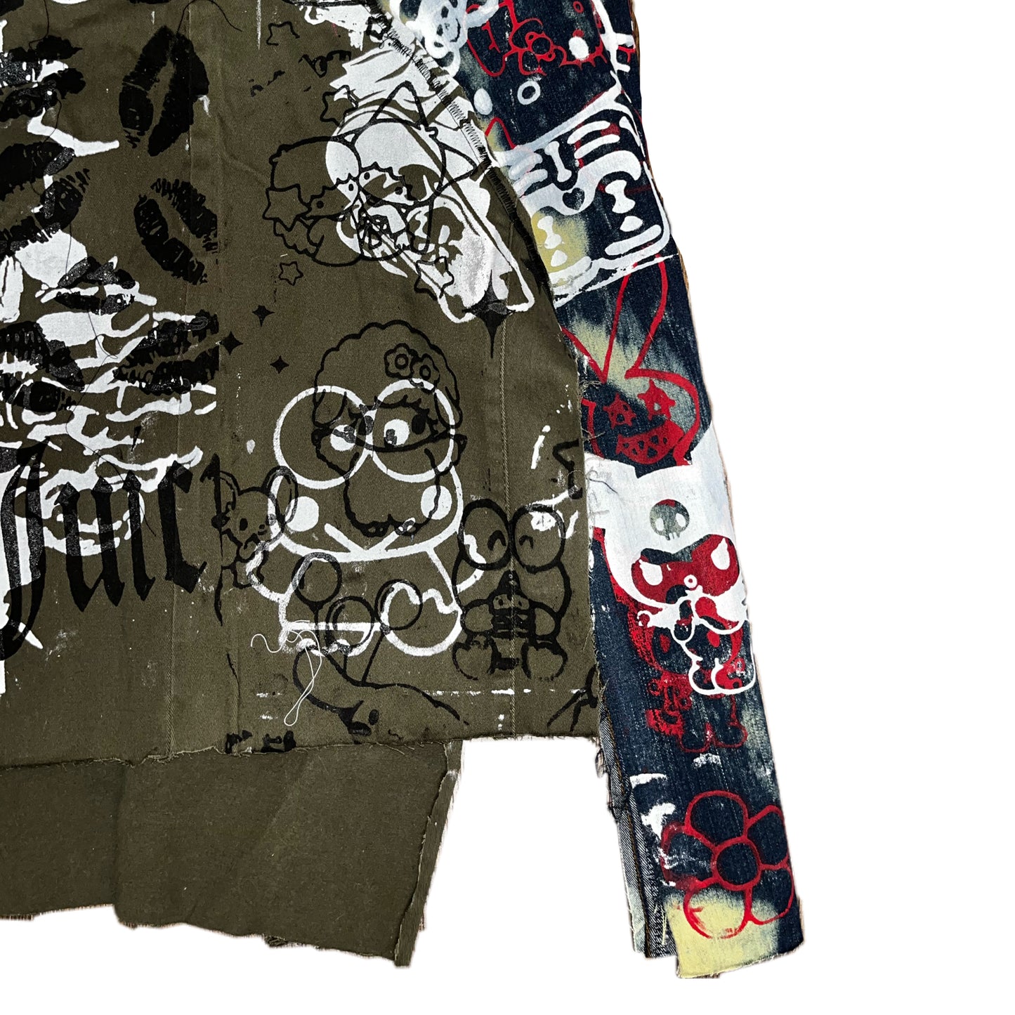 Basedbich womens 1of1 denim patchwork maxi skirt size 4s - basedbich