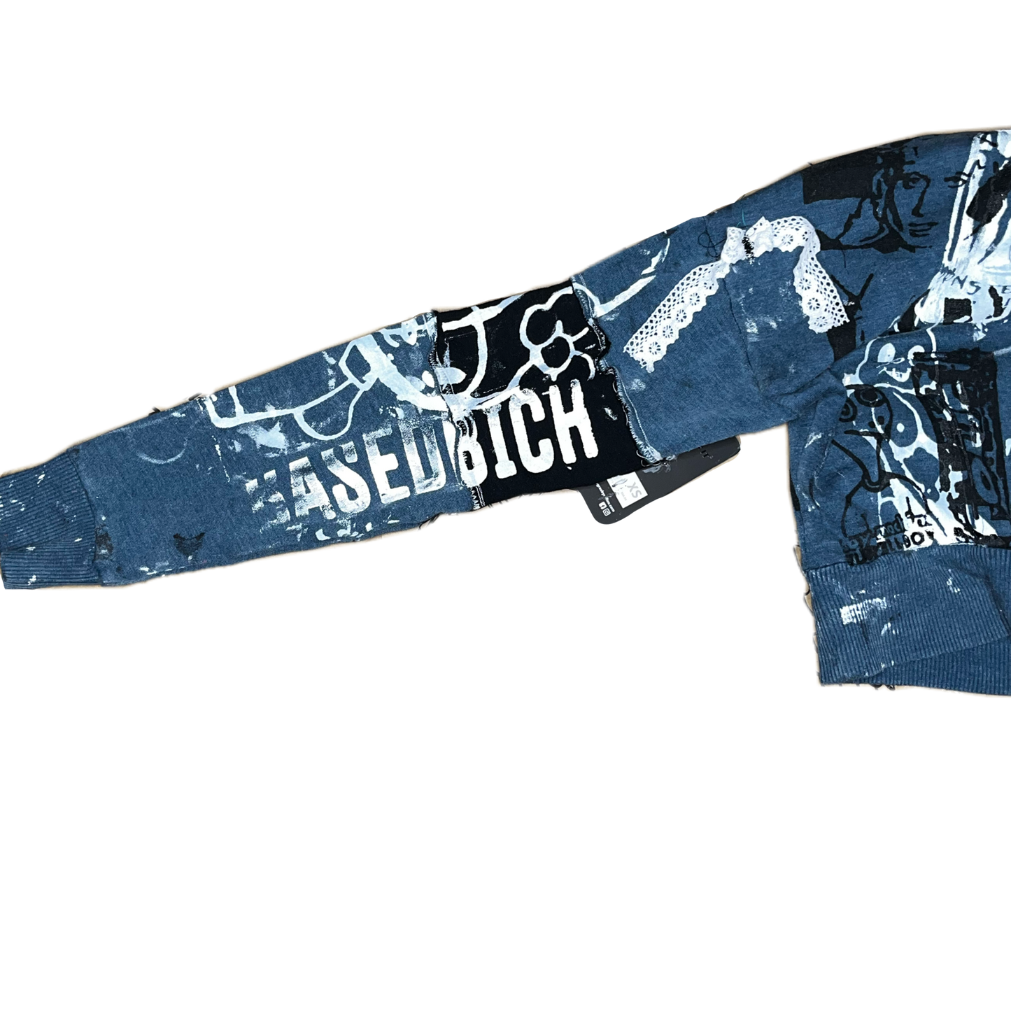 Basedbich women’s cropped bunny ear hoodie xsmall - basedbich