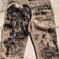 Basedbich hand printed jeans 40x32