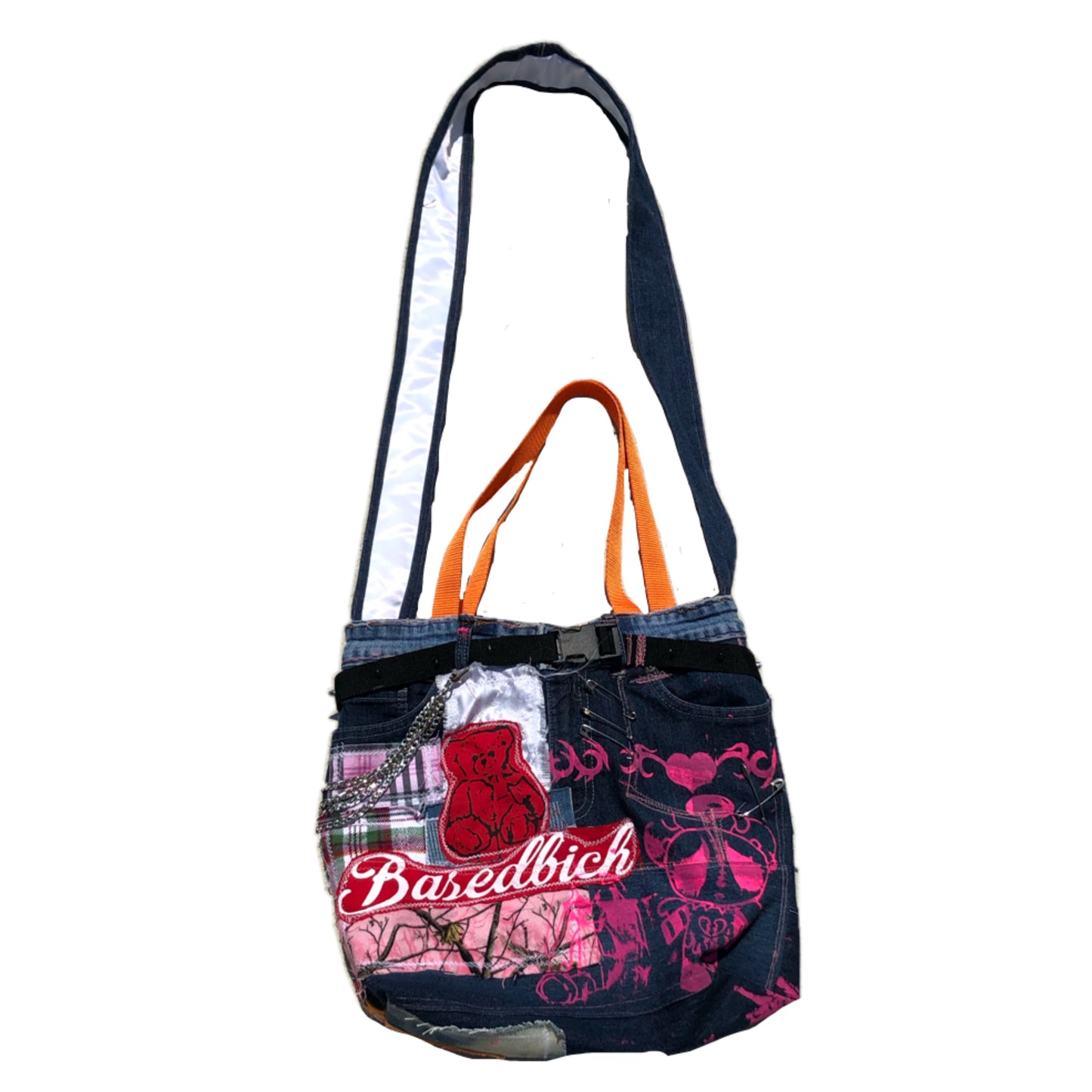 Basedbich 1 of 1 patch work tote/satchel - basedbich